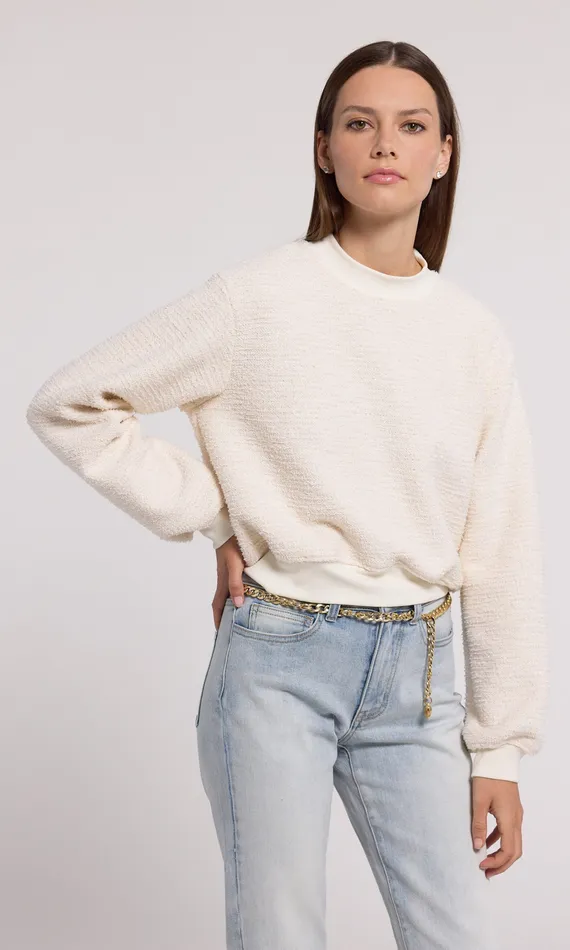 Sweaters and Sweatshirts Julie Tweed Sweatshirt Cream Generation Love Clothing Women