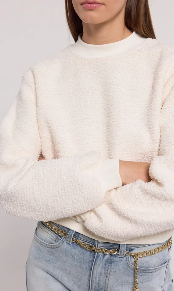 Sweaters and Sweatshirts Julie Tweed Sweatshirt Cream Generation Love Clothing Women