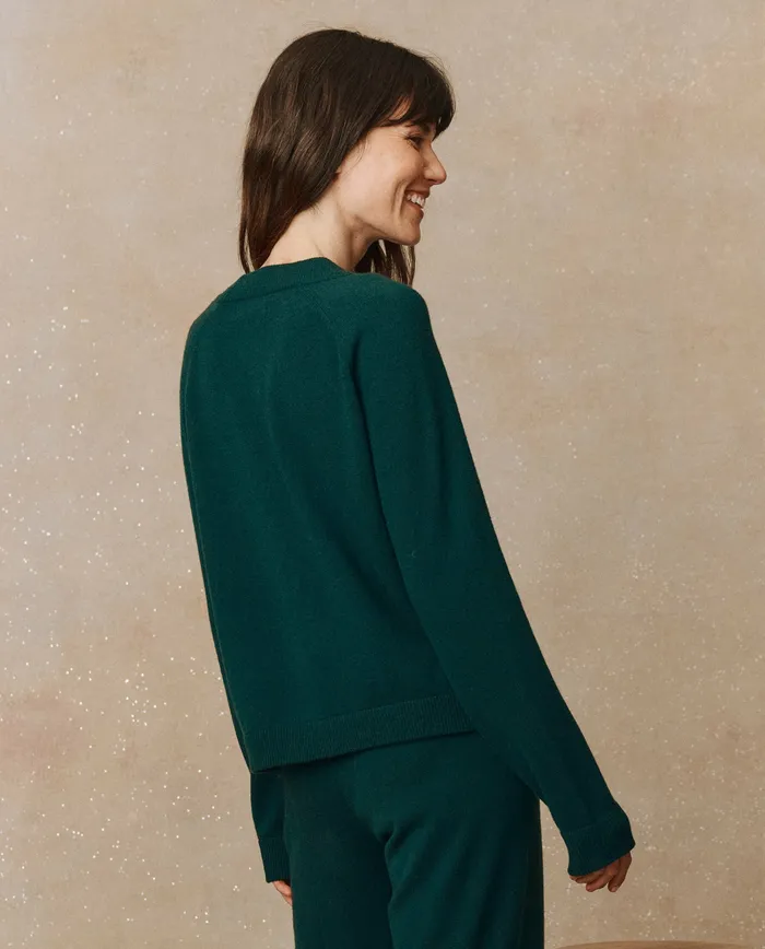 Sweaters The Great Women The Cashmere Varsity Cardigan Alpine
