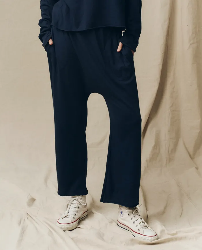 Sweatpants Women The Jersey Crop True Navy The Great