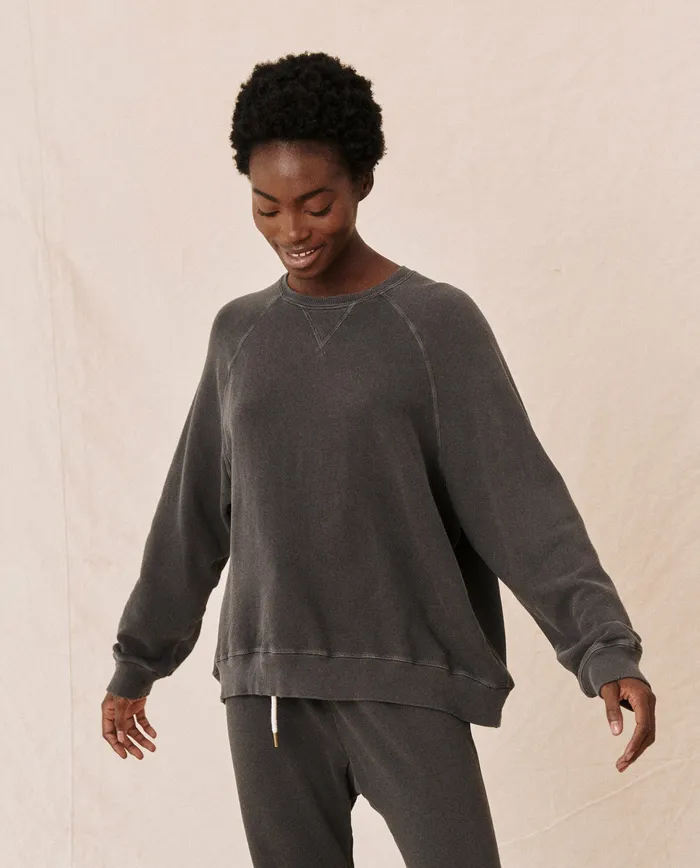 Sweatshirts The Great Women The Slouch Sweatshirt Washed Black