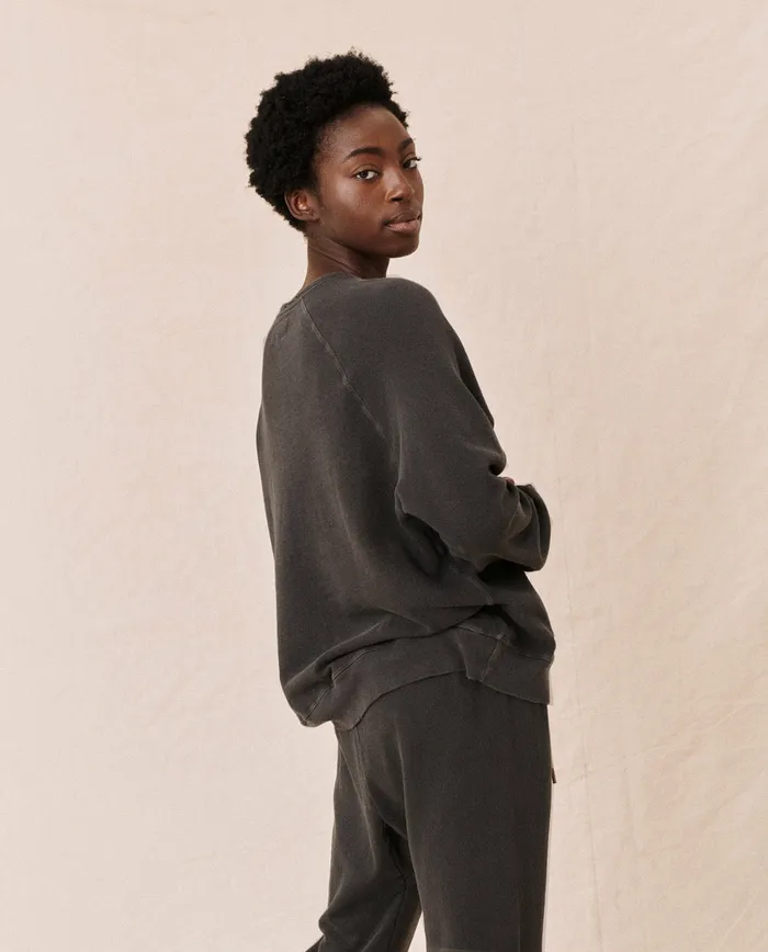 Sweatshirts The Great Women The Slouch Sweatshirt Washed Black Sweatshirts The Great Women The Slouch Sweatshirt Washed Black