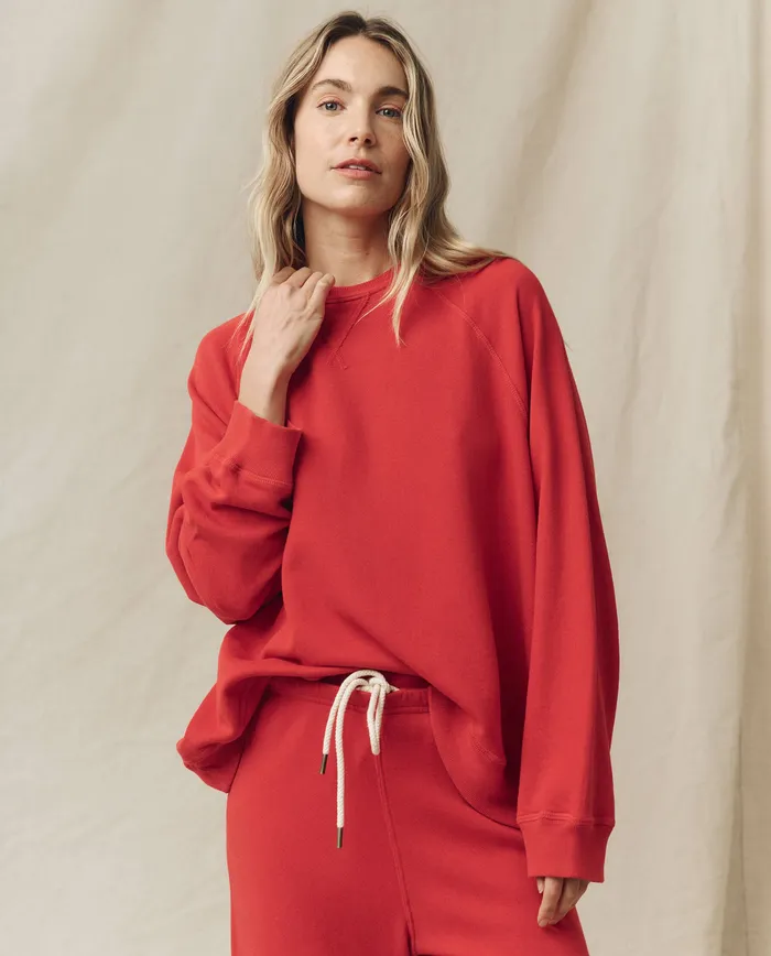 Sweatshirts Women The Slouch Sweatshirt Solid Campfire The Great