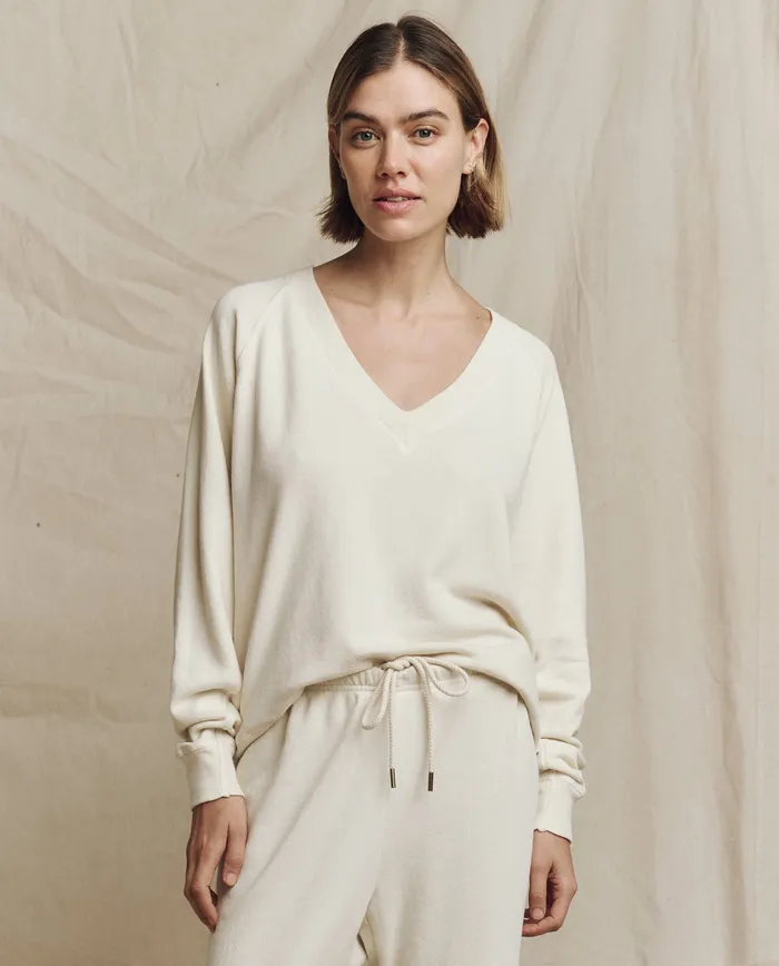 Sweatshirts Women The V Washed White The Great