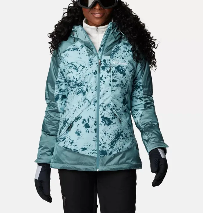 Sweet Shredder II Insulated Jacket Aqua Haze Flurries Aqua Haze Sheen Womens Columbia Sportswear Insulated and Down Sweet Shredder II Insulated Jacket Aqua Haze Flurries Aqua Haze Sheen Womens Columbia Sportswear Insulated and Down