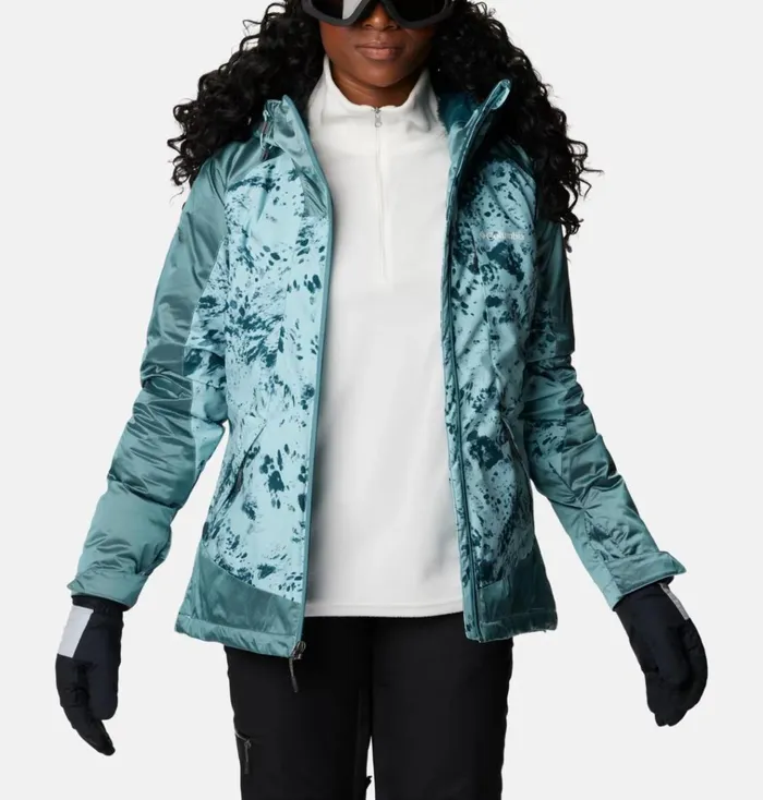 Sweet Shredder II Insulated Jacket Aqua Haze Flurries Aqua Haze Sheen Womens Columbia Sportswear Insulated and Down Sweet Shredder II Insulated Jacket Aqua Haze Flurries Aqua Haze Sheen Womens Columbia Sportswear Insulated and Down