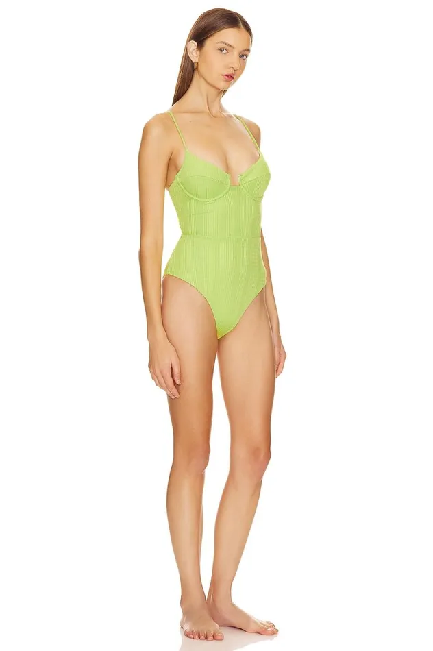 Swimsuits and CoverUps Women Lovers and Friends Fauna One Piece Lime