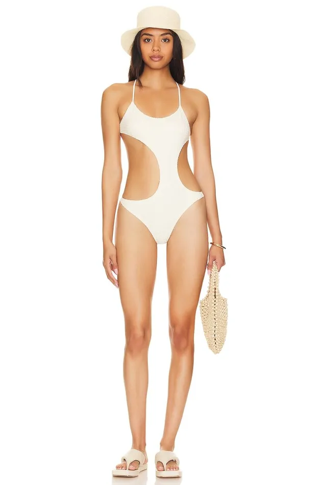 Swimsuits and CoverUps Women Lovers and Friends Here With You One Piece Cream