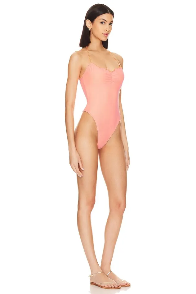 Swimsuits and CoverUps Women Lovers and Friends Lovely Day One Piece Orange and Pink