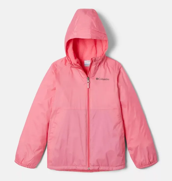 Switchback Sherpa Lined Jacket Camellia Rose Kids Columbia Sportswear Jackets and Vests