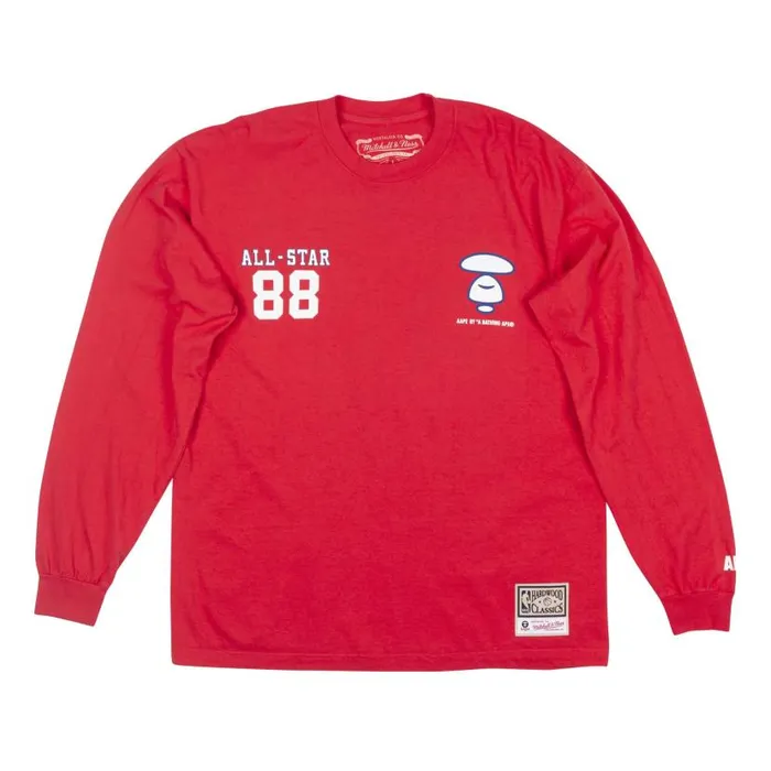 TShirts and Tops Men Mitchell and Ness Aape Longsleeve Tee AllStar