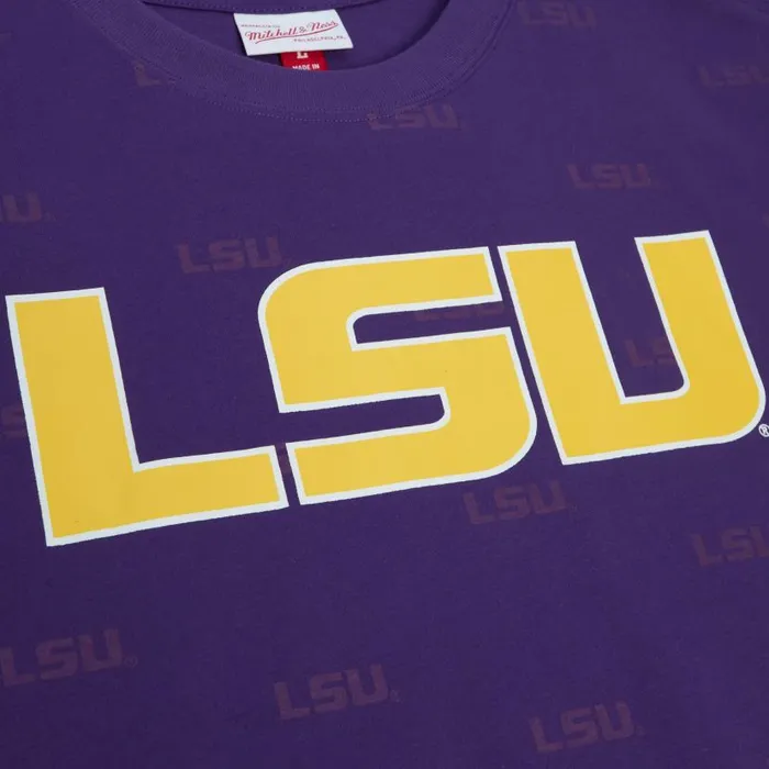 TShirts and Tops Men Mitchell and Ness AOP SS Top Louisiana State University TShirts and Tops Men Mitchell and Ness AOP SS Top Louisiana State University