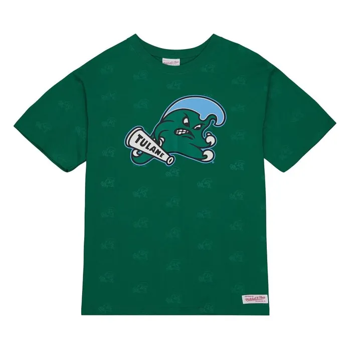 TShirts and Tops Men Mitchell and Ness AOP SS Top Tulane University