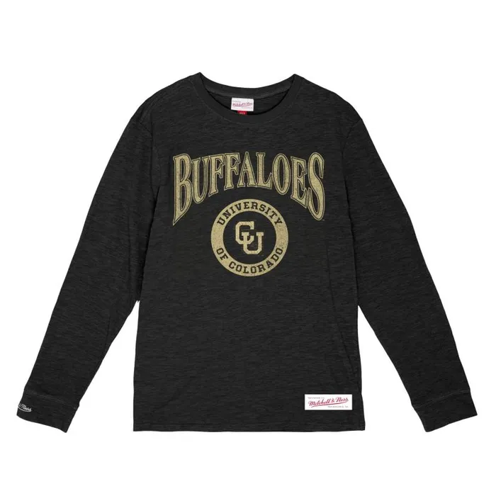 TShirts and Tops Men Mitchell and Ness Arched Logo Lockup Slub LS Tee University Of Colorado Boulder TShirts and Tops Men Mitchell and Ness Arched Logo Lockup Slub LS Tee University Of Colorado Boulder