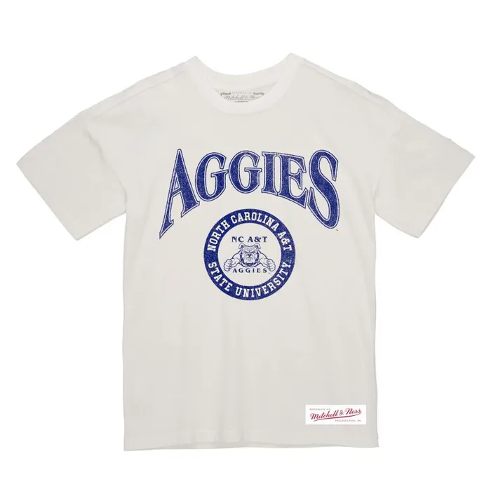 TShirts and Tops Men Mitchell and Ness Arched Logo Lockup Slub Tee North Carolina AandT University TShirts and Tops Men Mitchell and Ness Arched Logo Lockup Slub Tee North Carolina AandT University