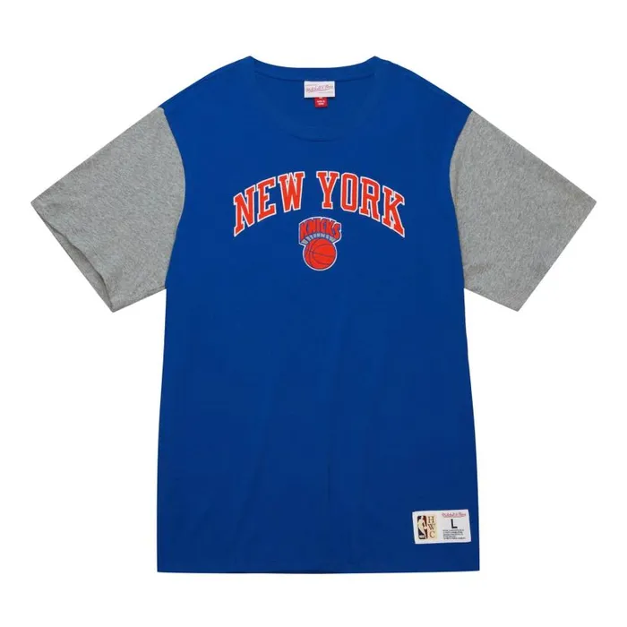 TShirts and Tops Men Mitchell and Ness Color Blocked SS Tee New York Knicks