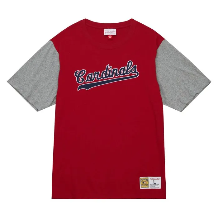 TShirts and Tops Men Mitchell and Ness Color Blocked SS Tee St Louis Cardinals