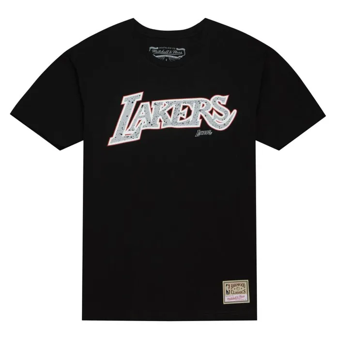 TShirts and Tops Men Mitchell and Ness Cracked Cement Tee Los Angeles Lakers