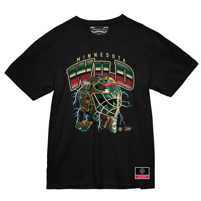 TShirts and Tops Men Mitchell and Ness Crease Lightning Tee Minnesota Wild