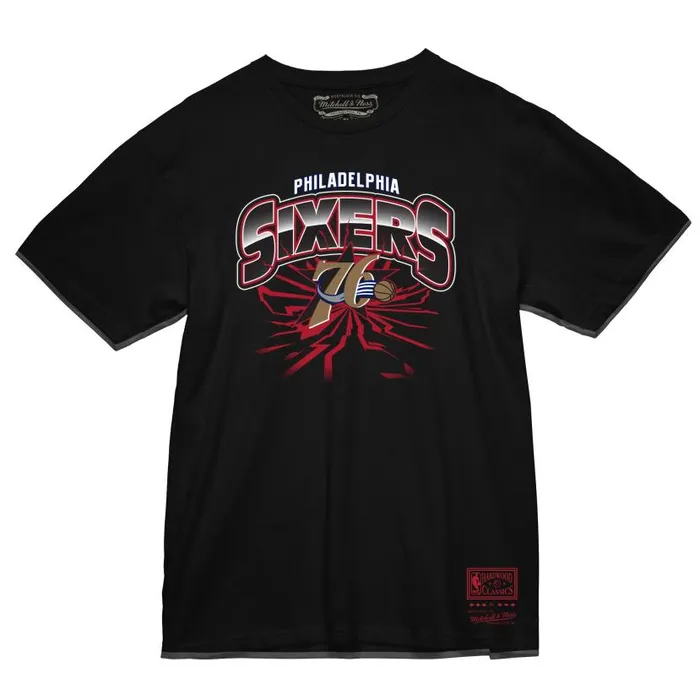 TShirts and Tops Men Mitchell and Ness Earthquake Tee Philadelphia 76ers