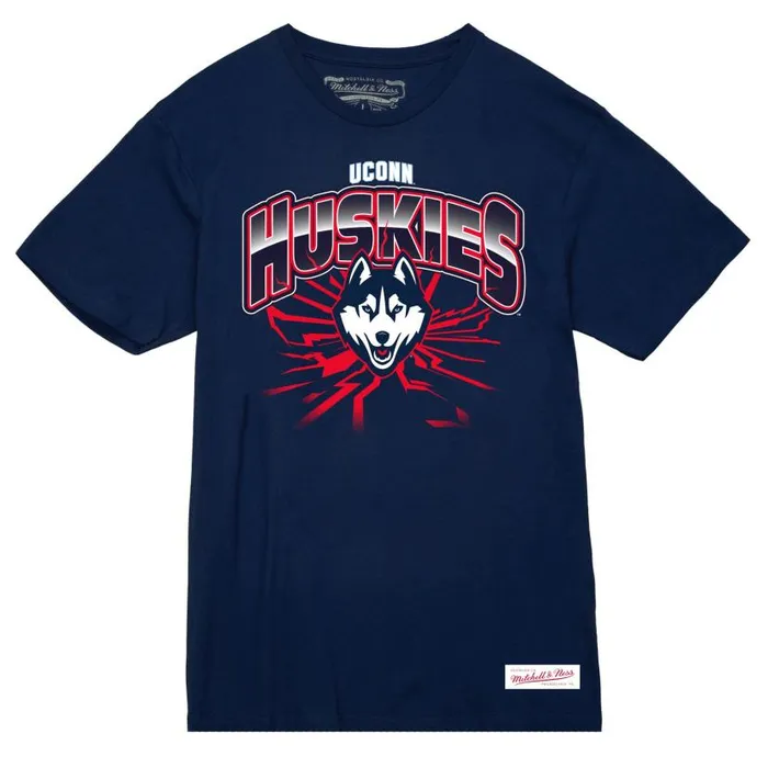 TShirts and Tops Men Mitchell and Ness Earthquake Tee University Of Connecticut