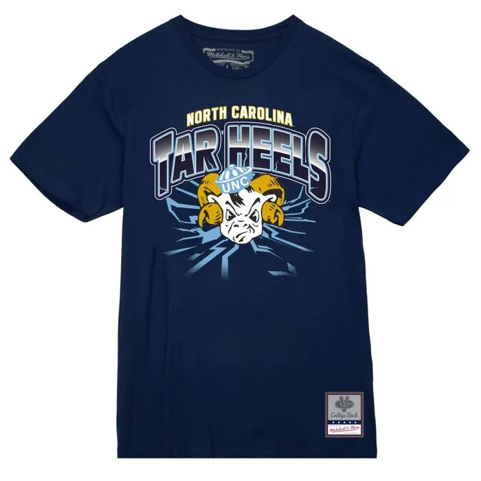 TShirts and Tops Men Mitchell and Ness Earthquake Tee University Of North Carolina