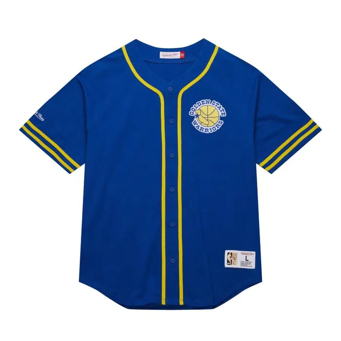 TShirts and Tops Men Mitchell and Ness Fashion Cotton Button Front Vintage Logo Golden State Warriors TShirts and Tops Men Mitchell and Ness Fashion Cotton Button Front Vintage Logo Golden State Warriors