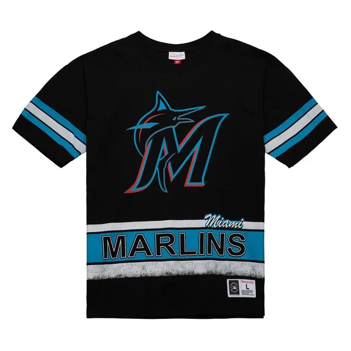 TShirts and Tops Men Mitchell and Ness Fashion Oversized SS Tee Current Logo Miami Marlins TShirts and Tops Men Mitchell and Ness Fashion Oversized SS Tee Current Logo Miami Marlins