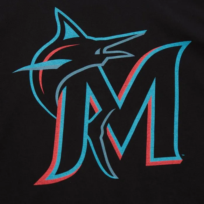 TShirts and Tops Men Mitchell and Ness Fashion Oversized SS Tee Current Logo Miami Marlins TShirts and Tops Men Mitchell and Ness Fashion Oversized SS Tee Current Logo Miami Marlins