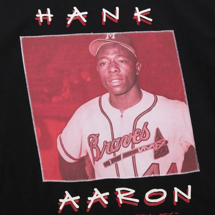 TShirts and Tops Men Mitchell and Ness Heavyweight Premium Player Tee Vintage Logo Milwaukee Braves Hank Aaron TShirts and Tops Men Mitchell and Ness Heavyweight Premium Player Tee Vintage Logo Milwaukee Braves Hank Aaron