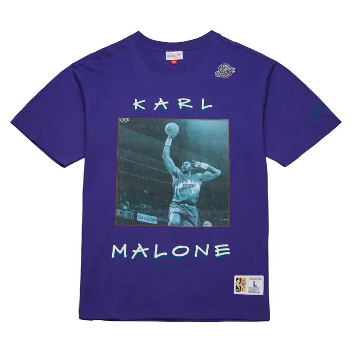 TShirts and Tops Men Mitchell and Ness Heavyweight Premium Player Tee Vintage Logo Utah Jazz Karl Malone TShirts and Tops Men Mitchell and Ness Heavyweight Premium Player Tee Vintage Logo Utah Jazz Karl Malone