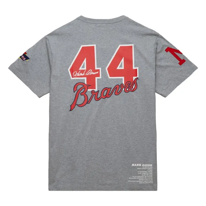 TShirts and Tops Men Mitchell and Ness Legends SS Tee Milwaukee Braves Hank Aaron TShirts and Tops Men Mitchell and Ness Legends SS Tee Milwaukee Braves Hank Aaron