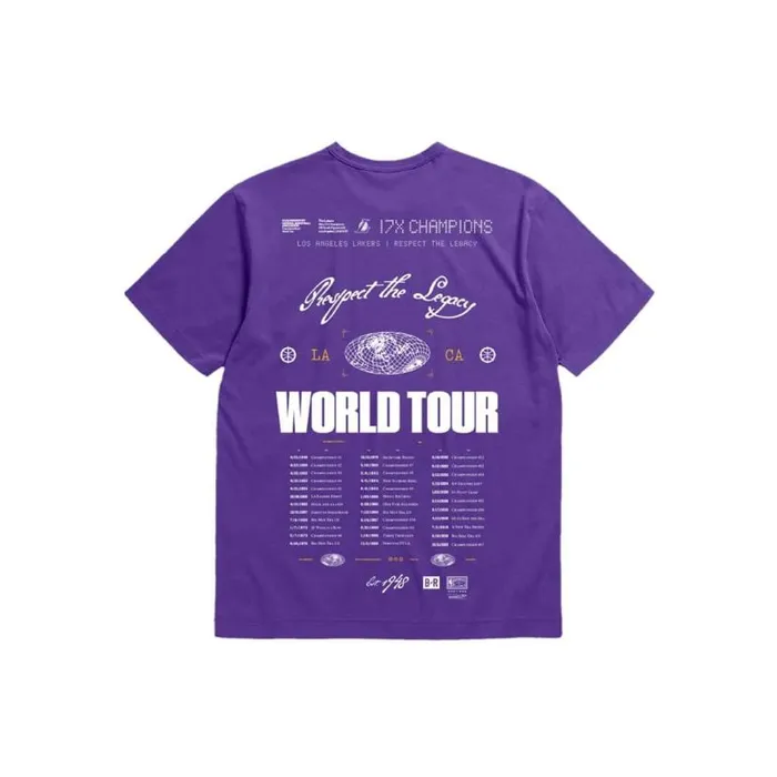 TShirts and Tops Men Mitchell and Ness MandN X BR World Tour TShirt Los Angeles Lakers TShirts and Tops Men Mitchell and Ness MandN X BR World Tour TShirt Los Angeles Lakers
