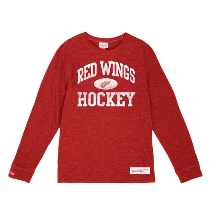 TShirts and Tops Men Mitchell and Ness Powerplay LS Slub Tee Detroit Red Wings
