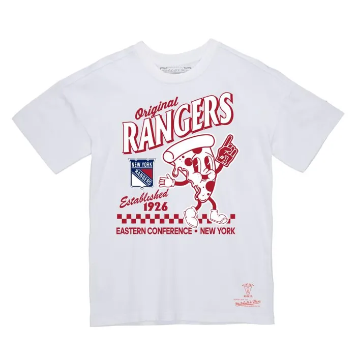 TShirts and Tops Men Mitchell and Ness Ranger Pizza Tee New York Rangers