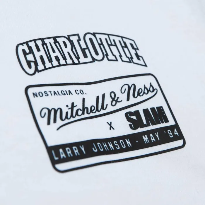 TShirts and Tops Men Mitchell and Ness Slam Cover Charlotte Hornets Larry Johnson TShirts and Tops Men Mitchell and Ness Slam Cover Charlotte Hornets Larry Johnson