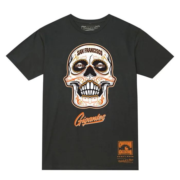 TShirts and Tops Men Mitchell and Ness Sugar Skull Tee San Francisco Giants
