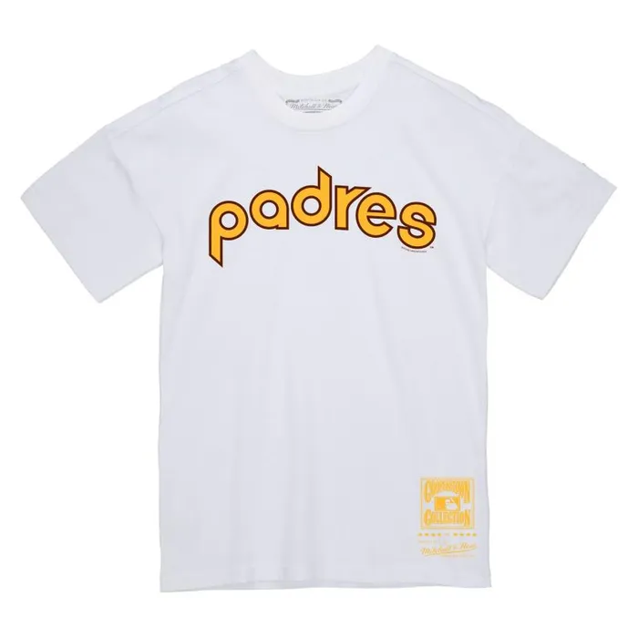 TShirts and Tops Men Mitchell and Ness Wordmark 2 Tee San Diego Padres