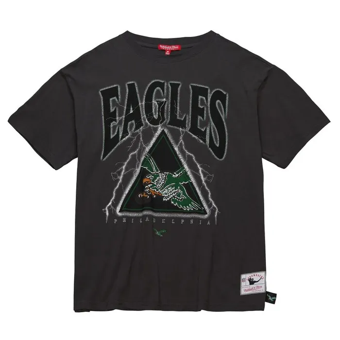TShirts and Tops Women Mitchell and Ness Women039s Logo Boyfriend Tee Philadelphia Eagles