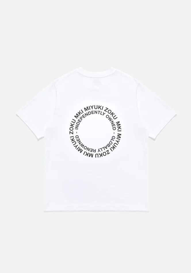 TShirts Men MKI MIYUKI ZOKU Mki Circle TShirt White