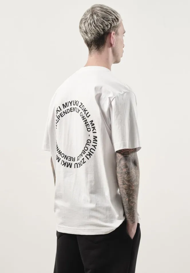 TShirts Men MKI MIYUKI ZOKU Mki Circle TShirt White