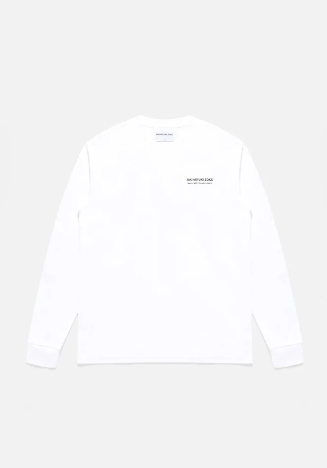TShirts Men MKI MIYUKI ZOKU Mki Phonetic Longsleeve White