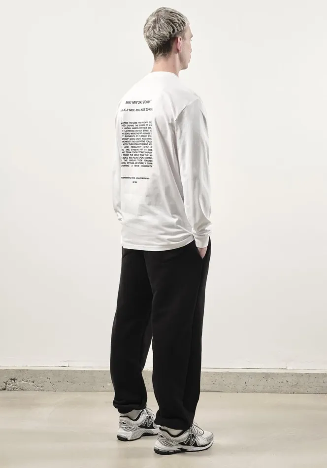 TShirts Men MKI MIYUKI ZOKU Mki Phonetic Longsleeve White
