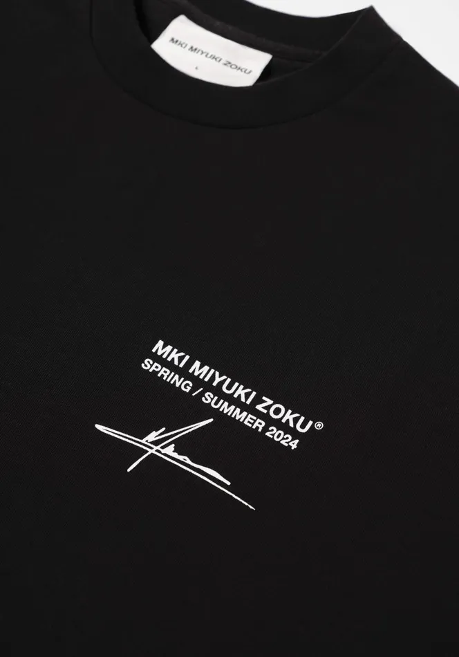 TShirts Men MKI MIYUKI ZOKU Mki Resort Print Longsleeve TShirt Black