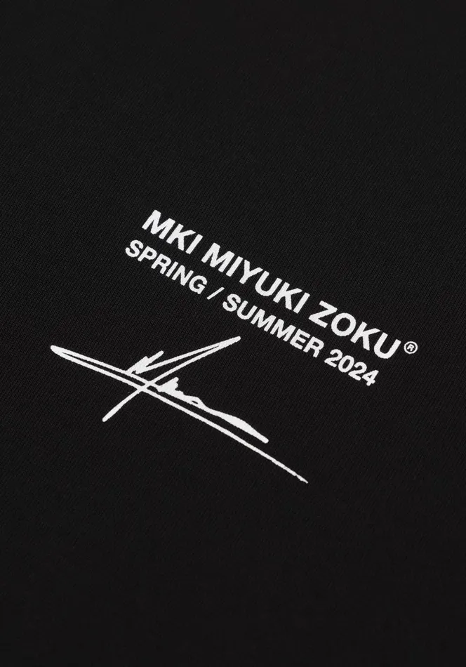 TShirts Men MKI MIYUKI ZOKU Mki Resort Print Longsleeve TShirt Black