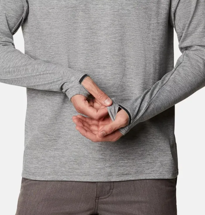 Tech Trail Long Sleeve Crew II Shirt City Grey Heather Mens Columbia Sportswear Long Sleeve Tech Trail Long Sleeve Crew II Shirt City Grey Heather Mens Columbia Sportswear Long Sleeve