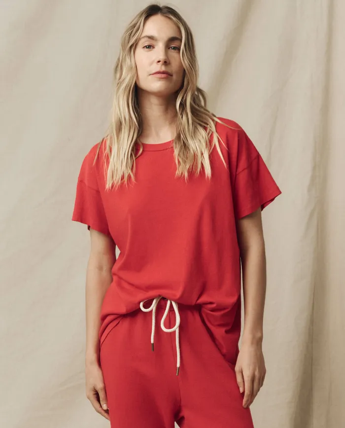 Tees Women The Boxy Crew Solid Campfire The Great