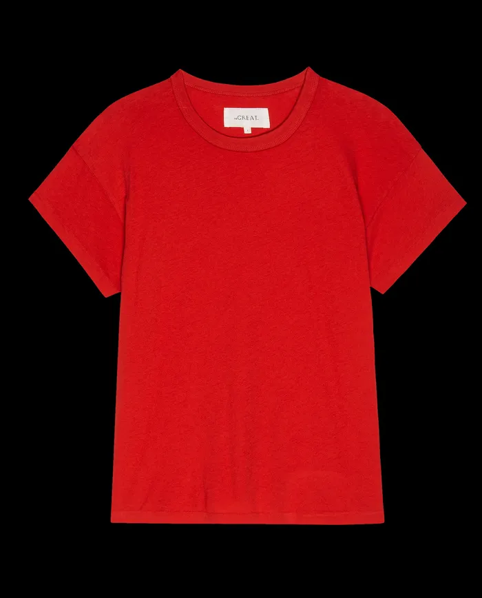 Tees Women The Boxy Crew Solid Campfire The Great Tees Women The Boxy Crew Solid Campfire The Great