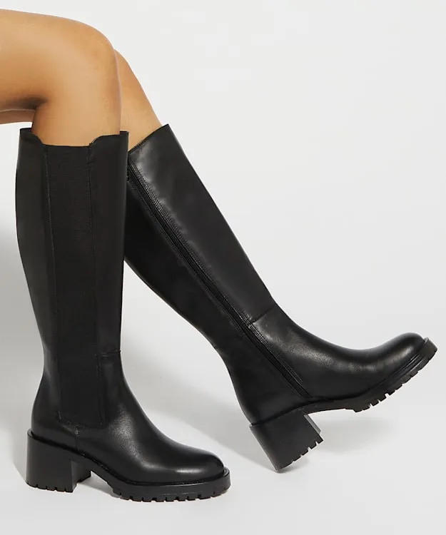 Tessia Black Chunky Knee High Boots Dune London Black Women Dune London Knee High Boots Tessia Black Chunky Knee High Boots Dune London Black Women Dune London Knee High Boots