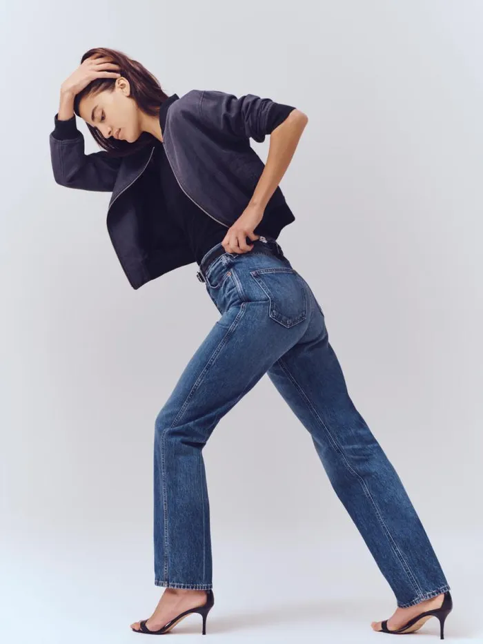 The Carla High Rise Straight Vintage Dark Indigo Women Alex Mill Denim